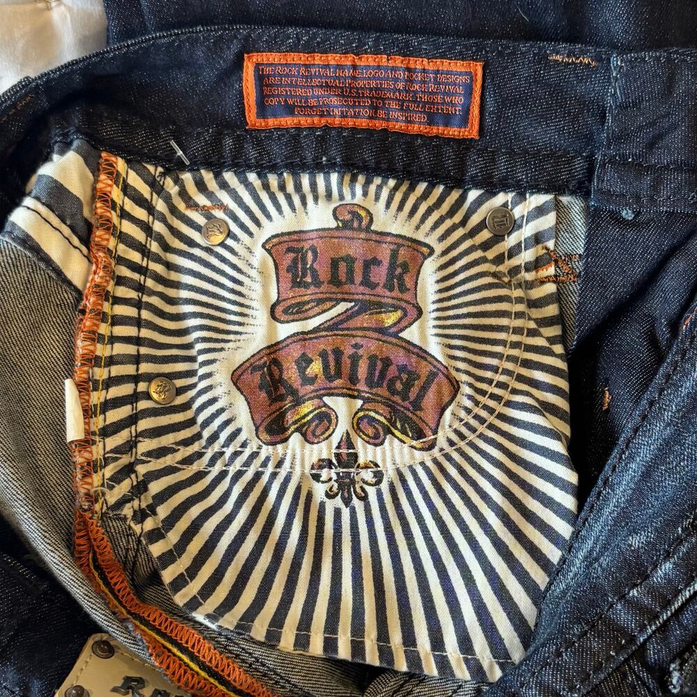 NWT Rock Revival Heather Bootcut Jeans Low Rise Y2K Rare 2010s Womens Size 30 - Picture 10 of 12